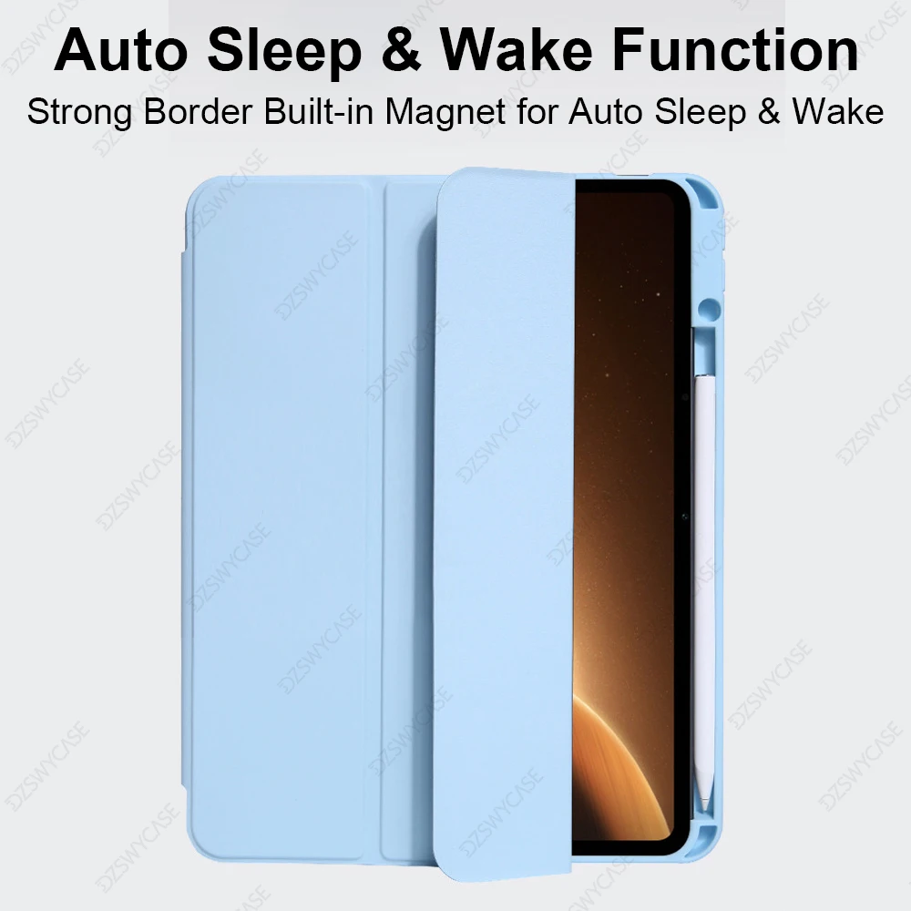 Sleek Clear Acrylic Tablet Case with Pencil Holder