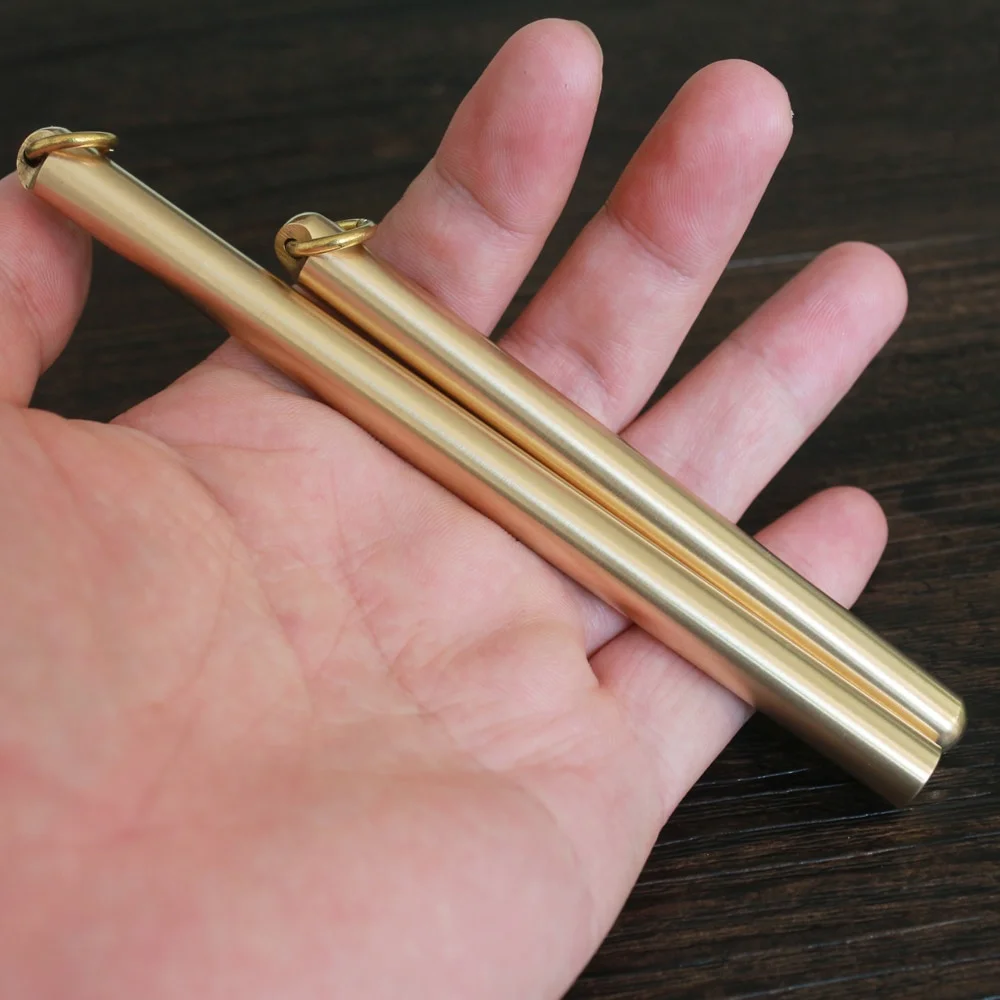 

Black Ink Explosion-proof Handmade Signature Brass Gel Pen Retro Pure Copper Neutral Water Signing Gift