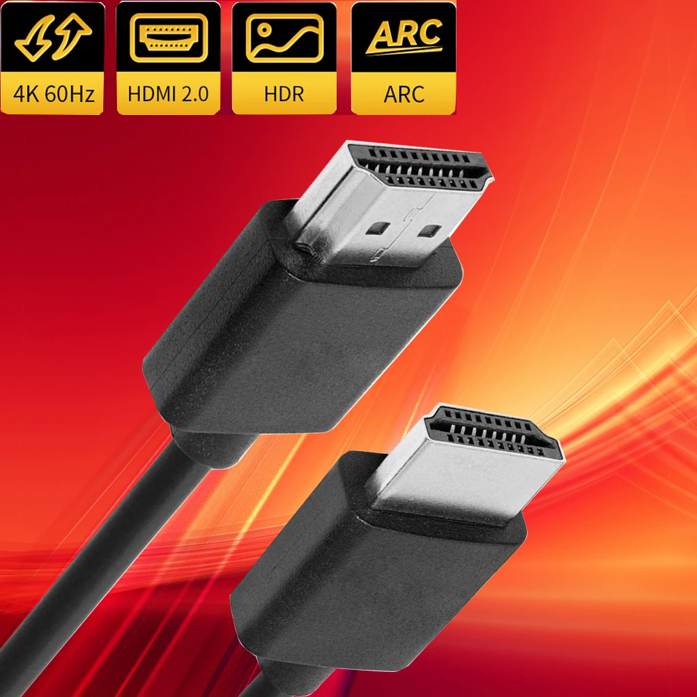 كابل HDMI 2.0 قصير 4K 60 هرتز 50 سنتيمتر كابل HDMI لـ HDTV PS5 PS4 Pro Xbox Series X HDR HDMI كابل ذكر إلى ذكر CEC ARC 4K