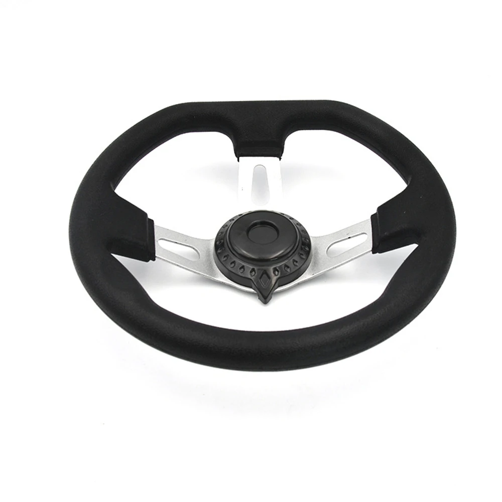 

Off-Road Kart Steering Wheel 270mm 3 Spokes Vehicle PU Foam Interior Steering Wheel Universal For ATV Go Kart - Black Practical