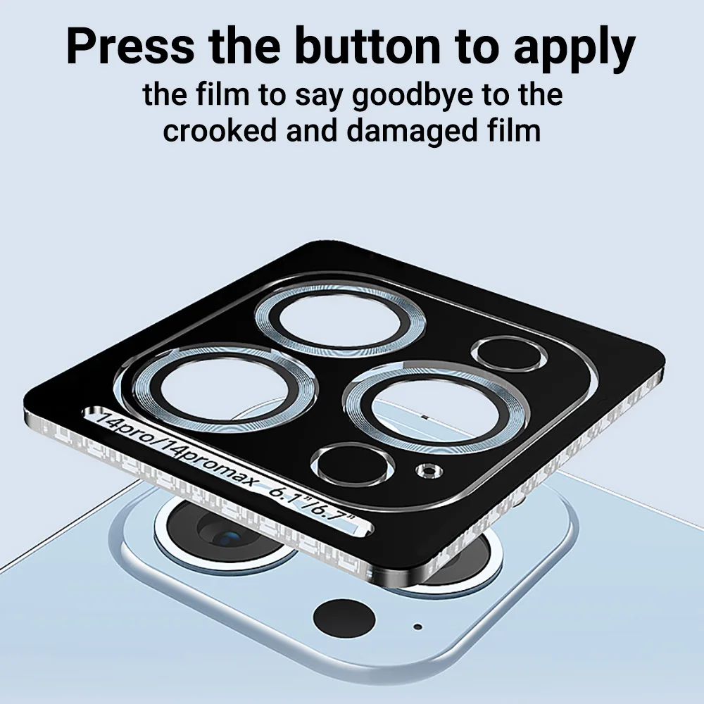 Metalowa osłona obiektywu aparatu do iPhone'a 16 Pro Szkło hartowane iPhone 15 Pro Max 11 13 14 Plus 12 Mini 16pro Osłony obiektywu ekranu_voghion.com