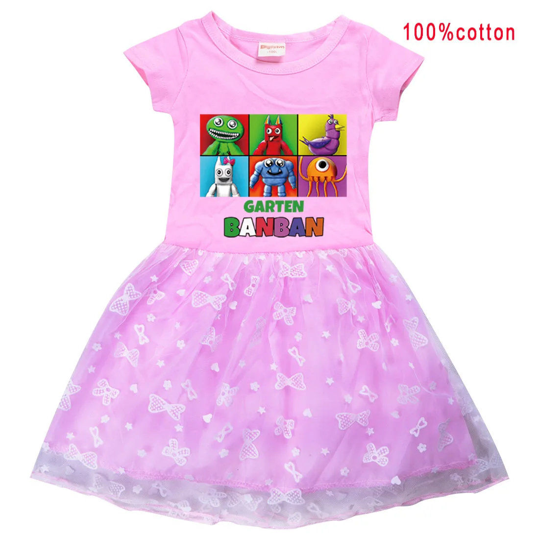 Garden Of Banban Girls Dresses For Children Baby Kids Dress Manica Corta Princess Dress Primavera Estate Birthday Party Vestidos