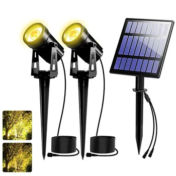 3000K/6000K LED solar outdoor IP65 LED wall lamp for garden landscaping pathway for tree decoration Solar street spotlight 1