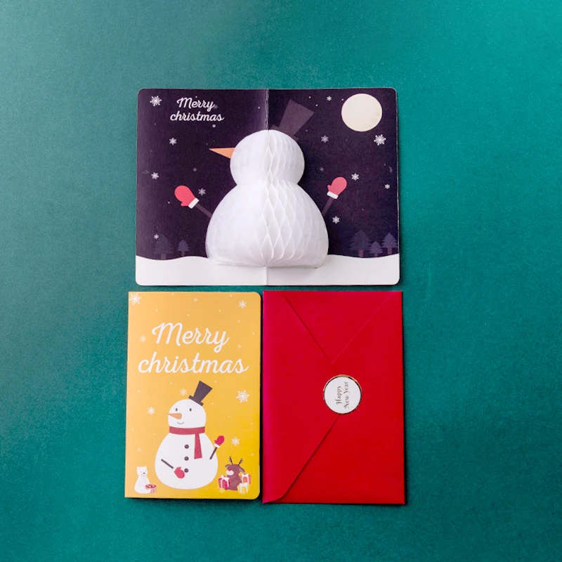 3D Pop-Up Christmas Greeting Cards with Santa Claus Design – Merry Xmas and Happy New Y... - SKU PGC01523 - UGI Packaging