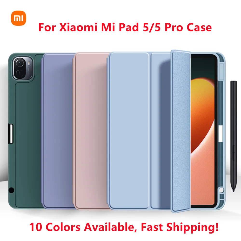 Модный чехол-книжка для планшета Xiaomi Mi Pad 5 Pro 11 дюймов удобные силиконовые