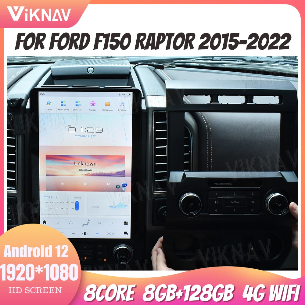 

128G Android12 Car Multimedia Player For Ford F150 Raptor 2015 2016 2017 2018 2019 2020-2022 Car Radio Receiver Stereo Head Unit