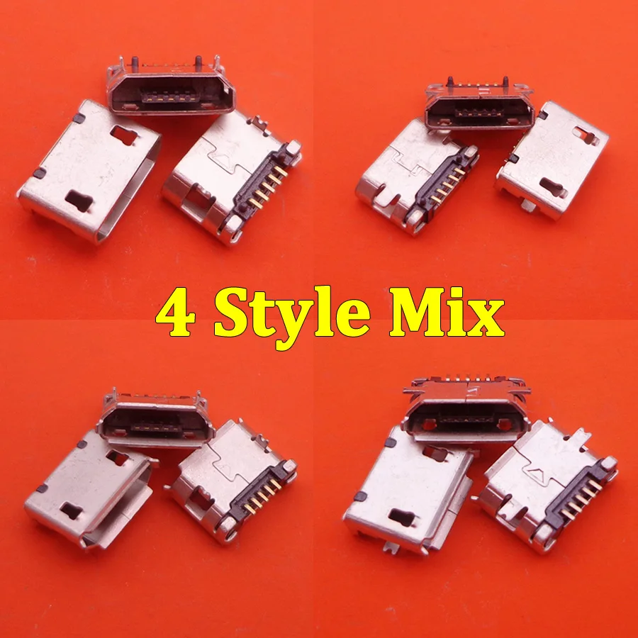 20-50pcs/lot 5Pin Micro-B SMD Micro USB Connector Female Port Jack Tail Sockect Plug For Android Phone Data Connector