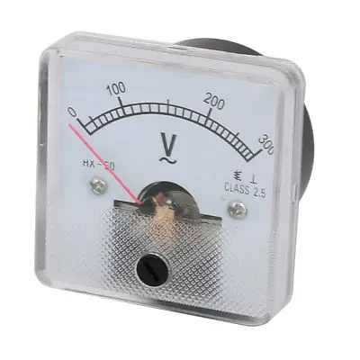 

AC 0-300V Class 2.5 Fine Tuning Square Dial Panel Analog Voltage Meter Voltmeter