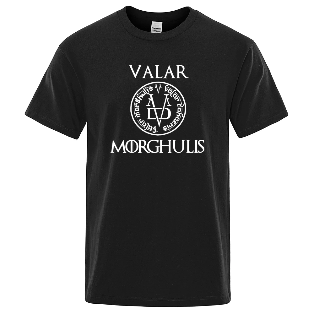 Casual T-shirt herr A Song of Ice and Fire T-shirt Valar Morghulis Tryck T-shirts Sommar bomull Kortärmad Andas_voghion.com