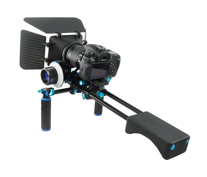 

MCOPLUS DSLR Stabilizer Shoulder Mount Rig 102F with Double Comfortable Handgrip for Camera /Camcorder HD Video Shooting