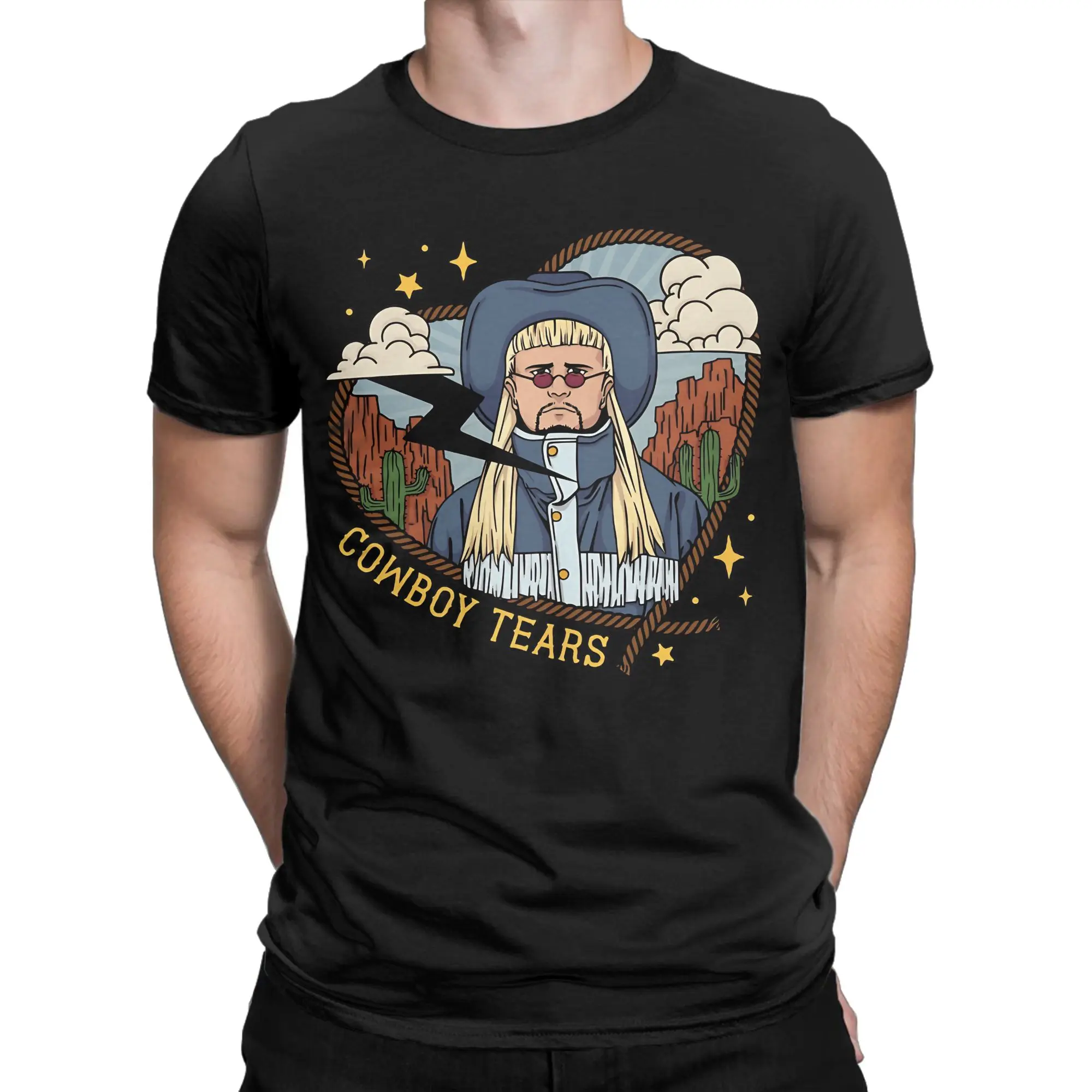 Oliver Tree Cowboy Tears Herren-T-Shirts, einzigartige T-Shirts, kurzärmeliges T-Shirt mit Rundhalsausschnitt, 100 % Baumwolle, Geburtstagsgeschenk-Kleidung