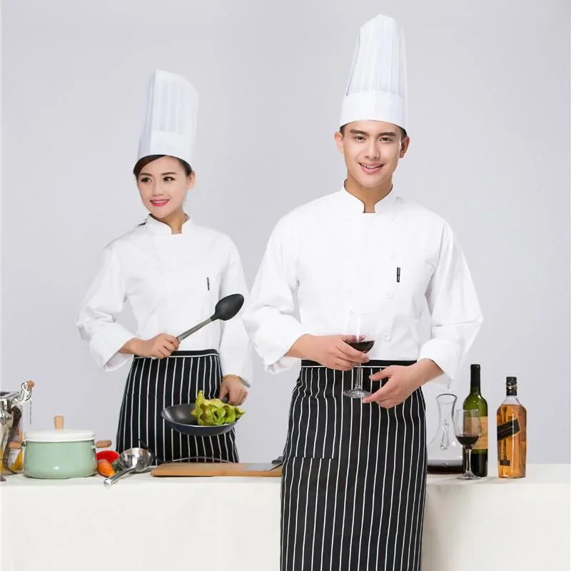 Chef Uniform Long Sleeve Pure White Food Processing Factory West Point Baker Work Clothes
