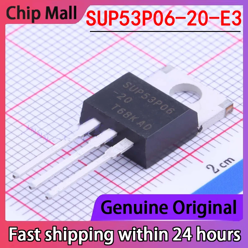 

5PCS New Original SUP53P06-20-E3 Package TO-220 Field-effect Transistor (MOSFET)