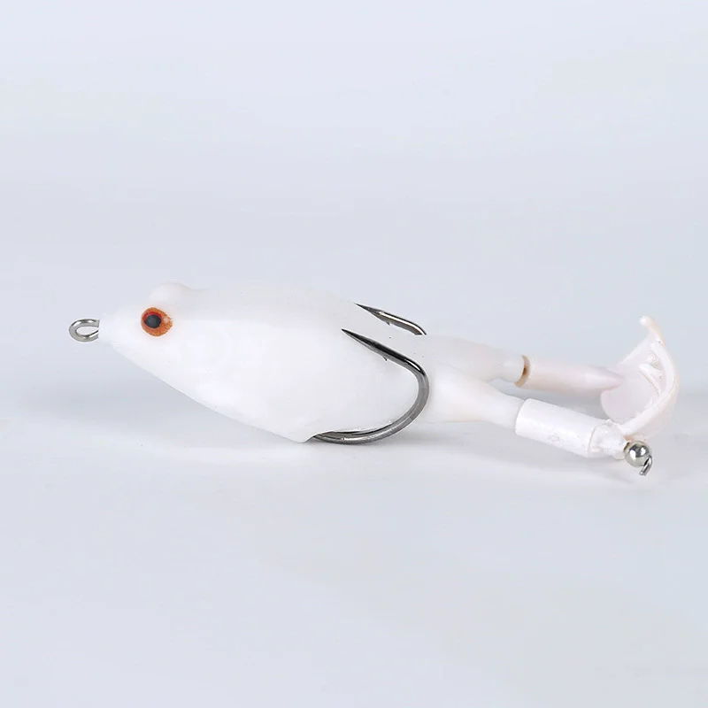 1pc Top Wasser Bass Angeln Lockt Weichen Frosch Doppel Propeller Beine Süßwasser Köder für Bass Snakehead Hecht – Detail 4