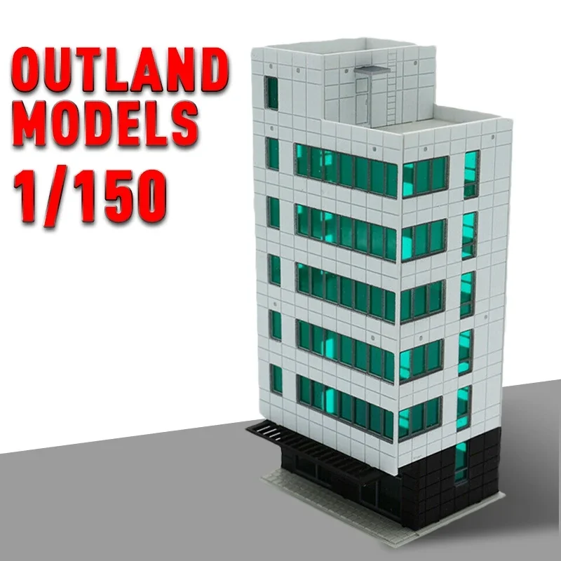 Original 1/150 N Scale Scene Outland Models Colored Railway Modern City Building DIY Assembly Micro Toy Landscape Xmas gifts 5