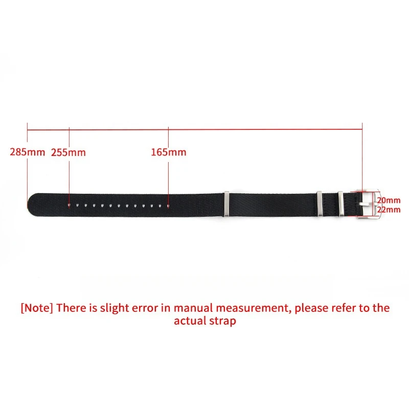 Durable Army Sports Nylon Watch Band - Universal 20mm & 22mm Strap