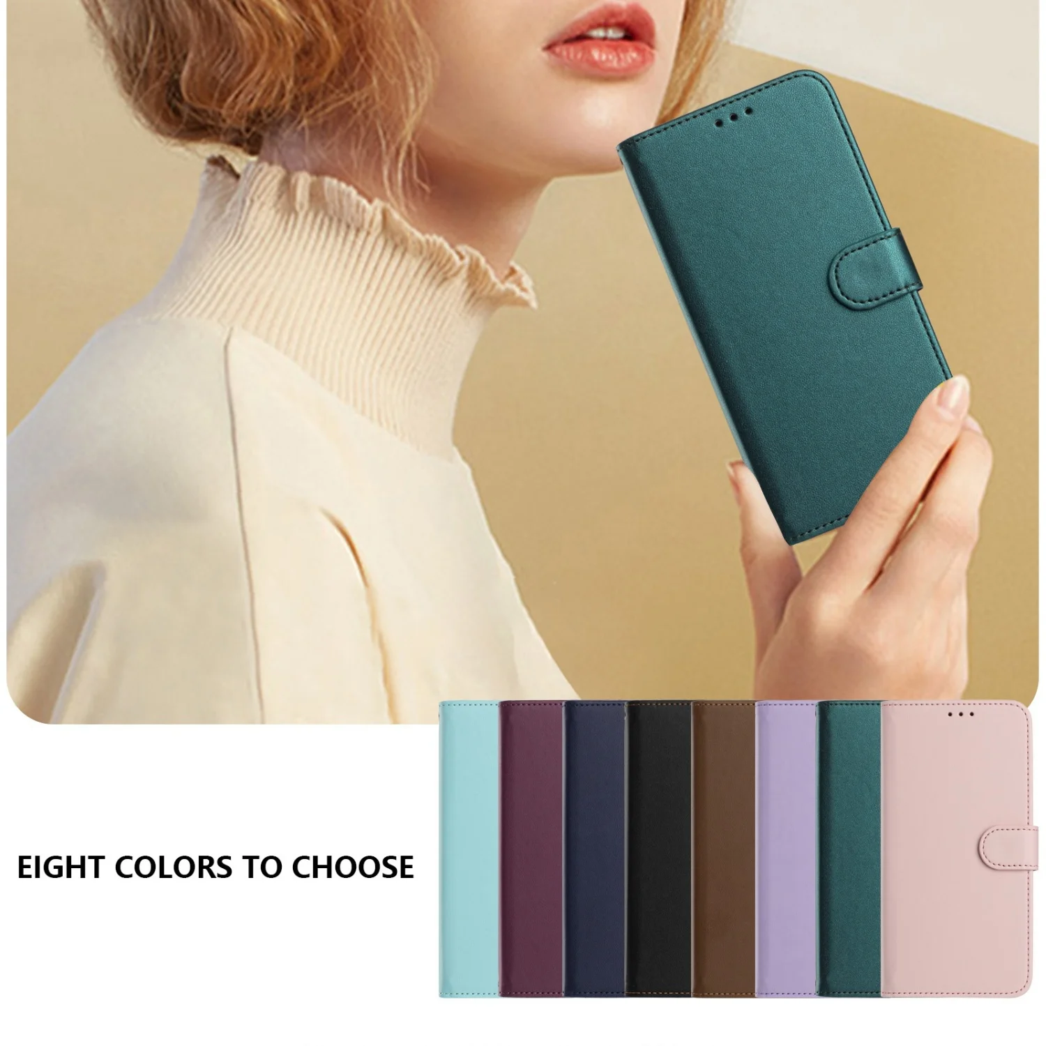Magnetic Leather Wallet Stand Cover - Premium Flip Case