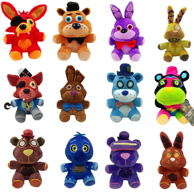 Nightmare Bonnie Plush Toy, FNAF plushies Toy, FNAF All Character Stuffed  Animal Doll Children's Gift Collection,8”(Purple Bonnie Rabbit)