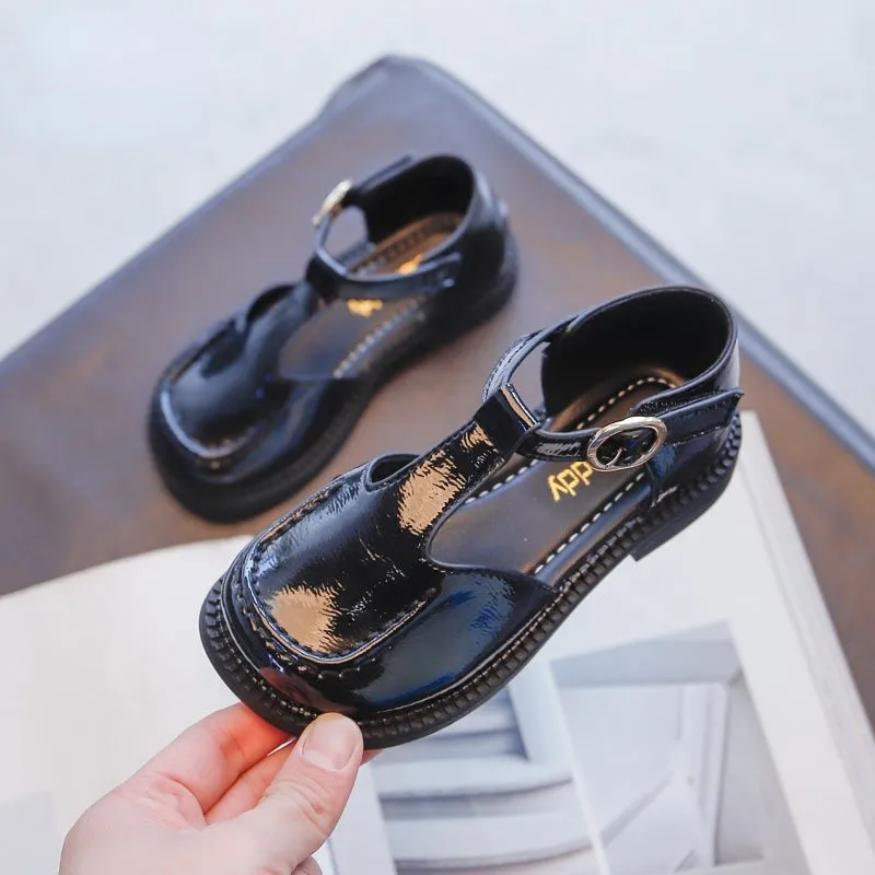 

Girls Leather Shoes 2022 Spring New British Style Soft Bottom Children Shoes Student Fashion Elegant Baby Kids Shoes G777