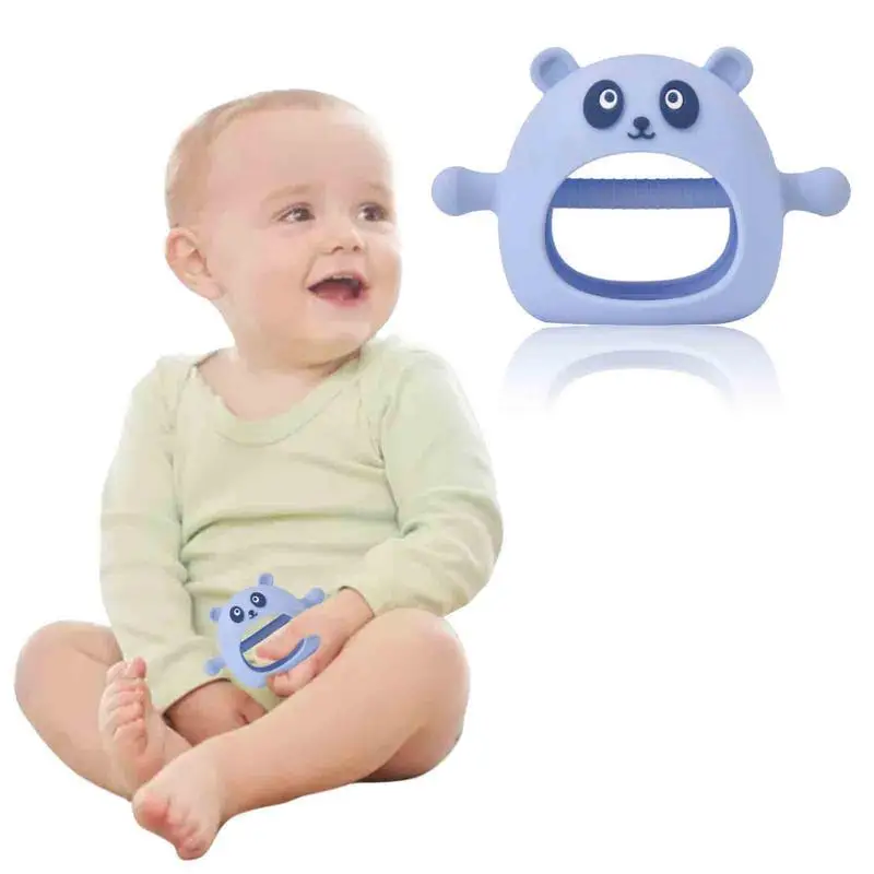 InfantRattlingTeetherNeverDropSiliconeBearInfantTeethingToy