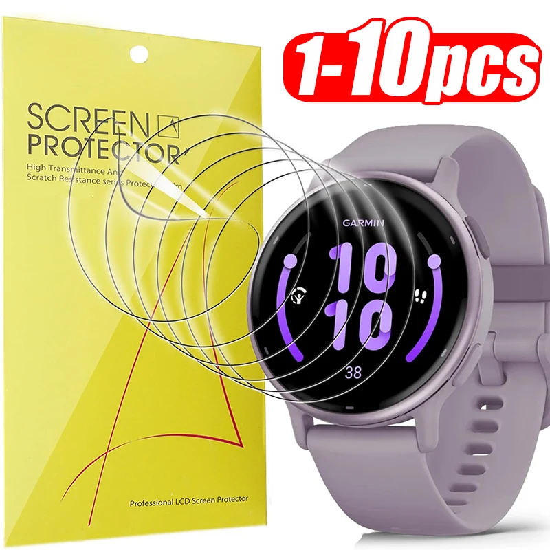 Película protectora completa transparente y suave para Garmin Vivoactive 5, película de hidrogel para reloj deportivo, protectores de pantalla para Garmin Vivoactive 5