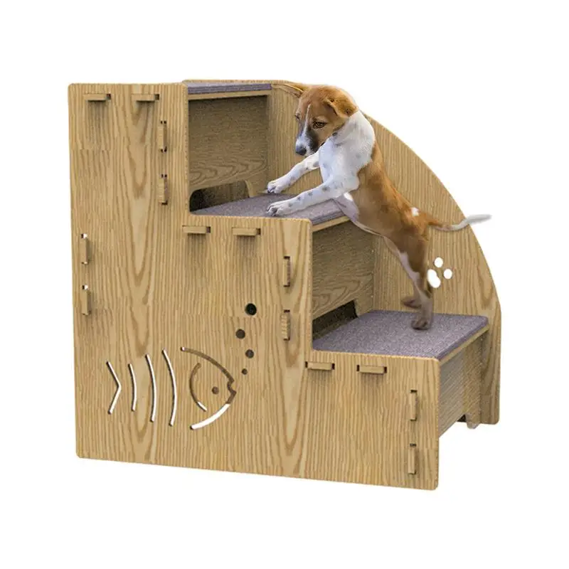 

Dog Stairs Steps Pet Ladder For Sofa Climbing Kitten Nonslip Wooden Cat Ramp Pet Supplies Dog Supplies Ramps & Stairs Dog Suply