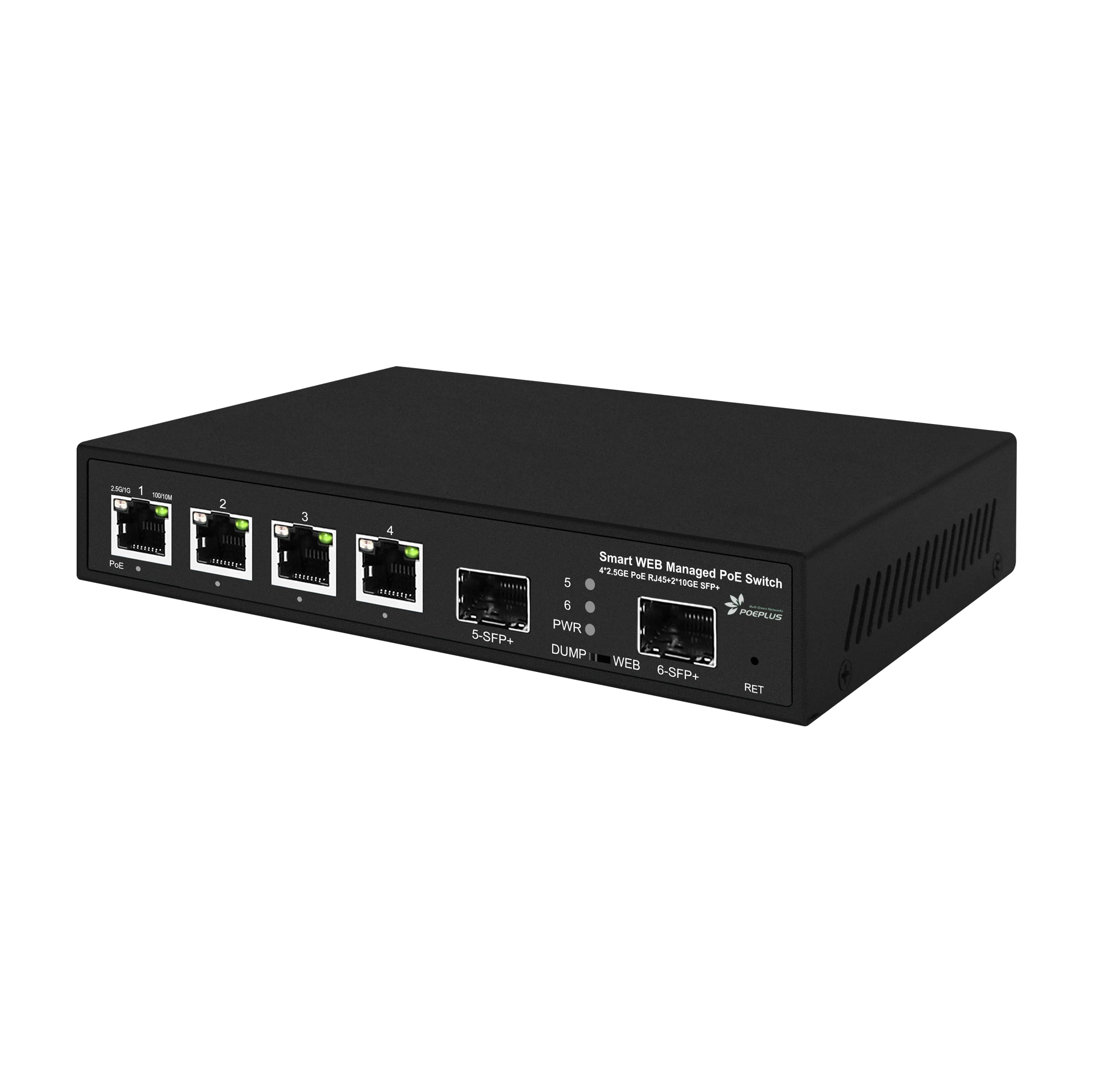 Portas 2.5gps Poe ou Rj45 Switch do Servidor com 10gps Planejador 2x10gps Sfp 4 - Imagem 2