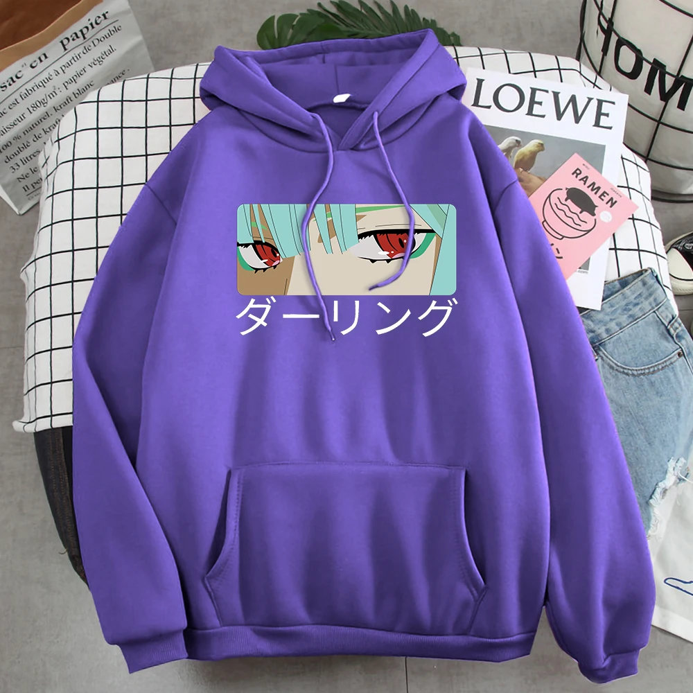 

Zero Two Hoodie Darling In The Franxx Printed Men Girls Autumn Hooded Casual Pullover Teens Comfortable Sports Sweatshirt Tops