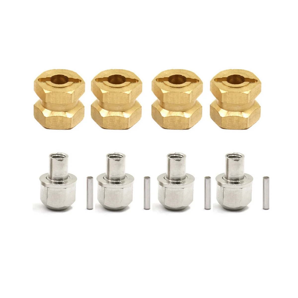 

For CC01 SCX10 1/10 Climbing Car Brass Hexagon Lengthening and Widening Coupler,12Mm