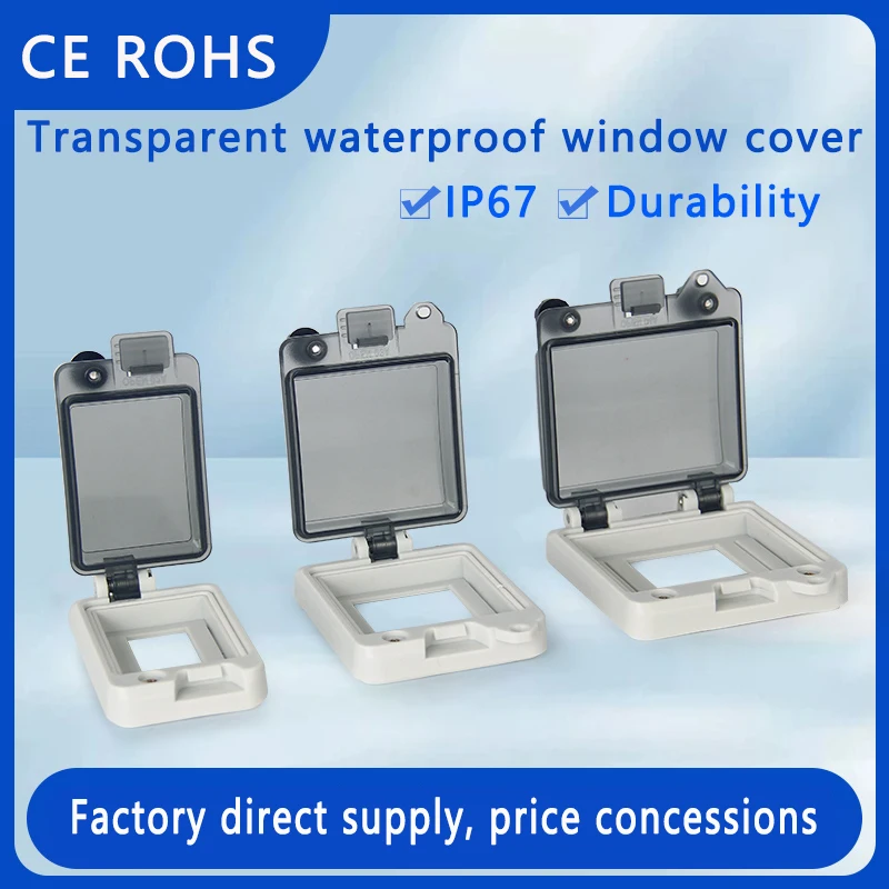 IP67 Transparent Waterproof Protective Window Cover 2-18 Ways Circuit Breaker Switch Box Protection Electric Junction Box Panel