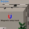 SCON Creative Magnetic Lamp Holder 34mm Width Aluminum 0.5M 1M Ceiling Recessed Suspended LED Magnet Mount Lights Track Rail 1