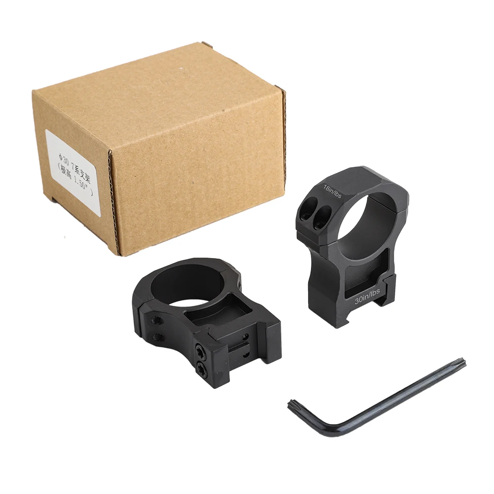 Scope Ring Mount 7075 Aluminum 30mm Tube Dia. Durable Ring Mount for Hunting and Tactical 0.9" 1.0" 1.26" 1.50" 2pcs/Set