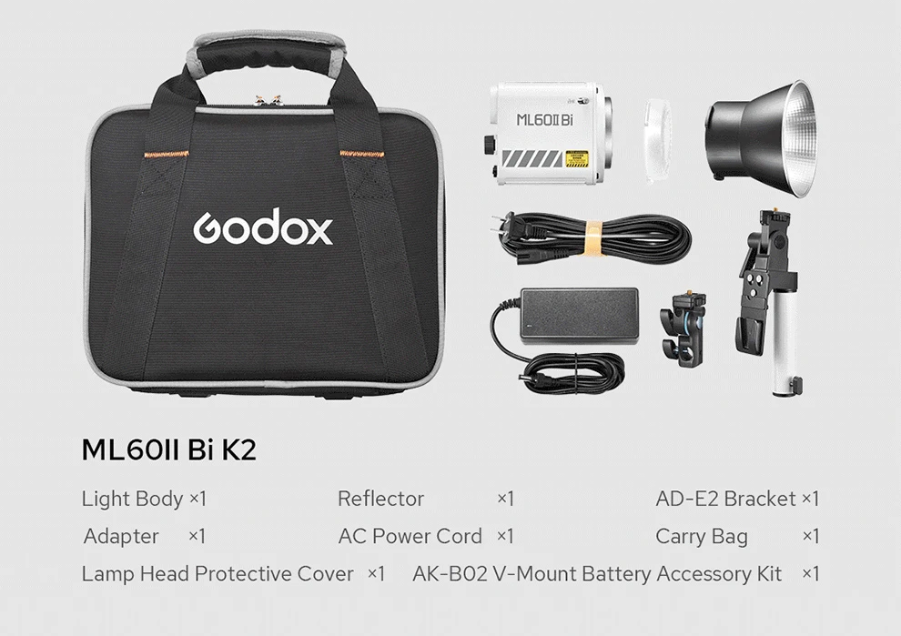 ML60II BI portable handheld fill light with adjustable color temperature externa