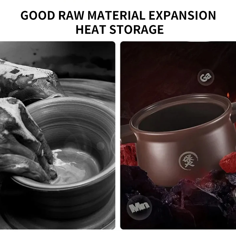Casserole soup pot stew pot stone pot soup medicine Congee stew rice soup pot open fire high temperature resistant casserole 6