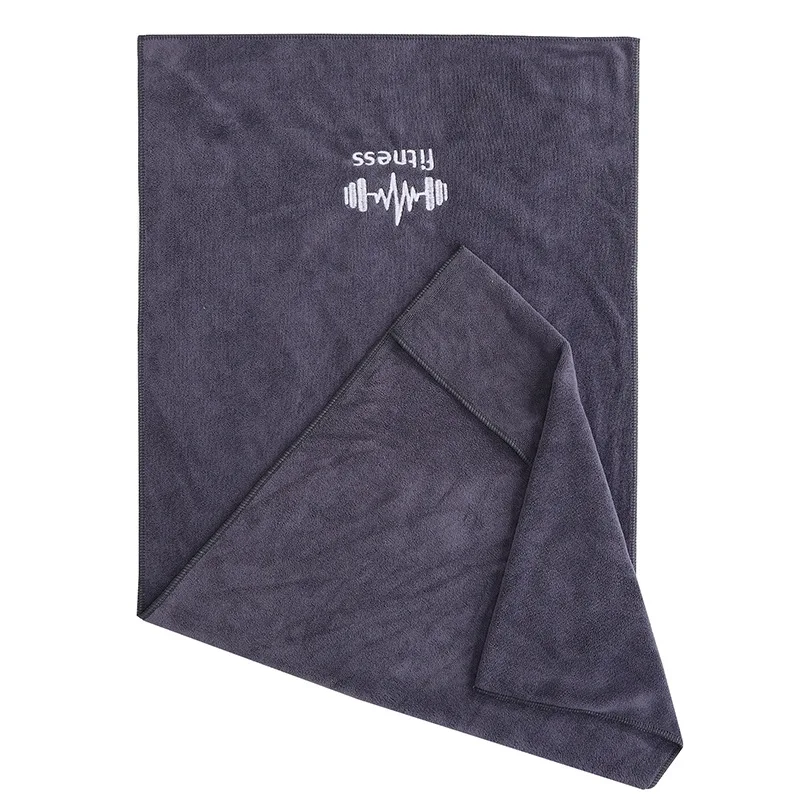 Grey Unisex High-Absorbency Quick-Dry Gym Towel | Sweat-Enhanced Sports Mat for Basketball, Running & Fitness Workouts
