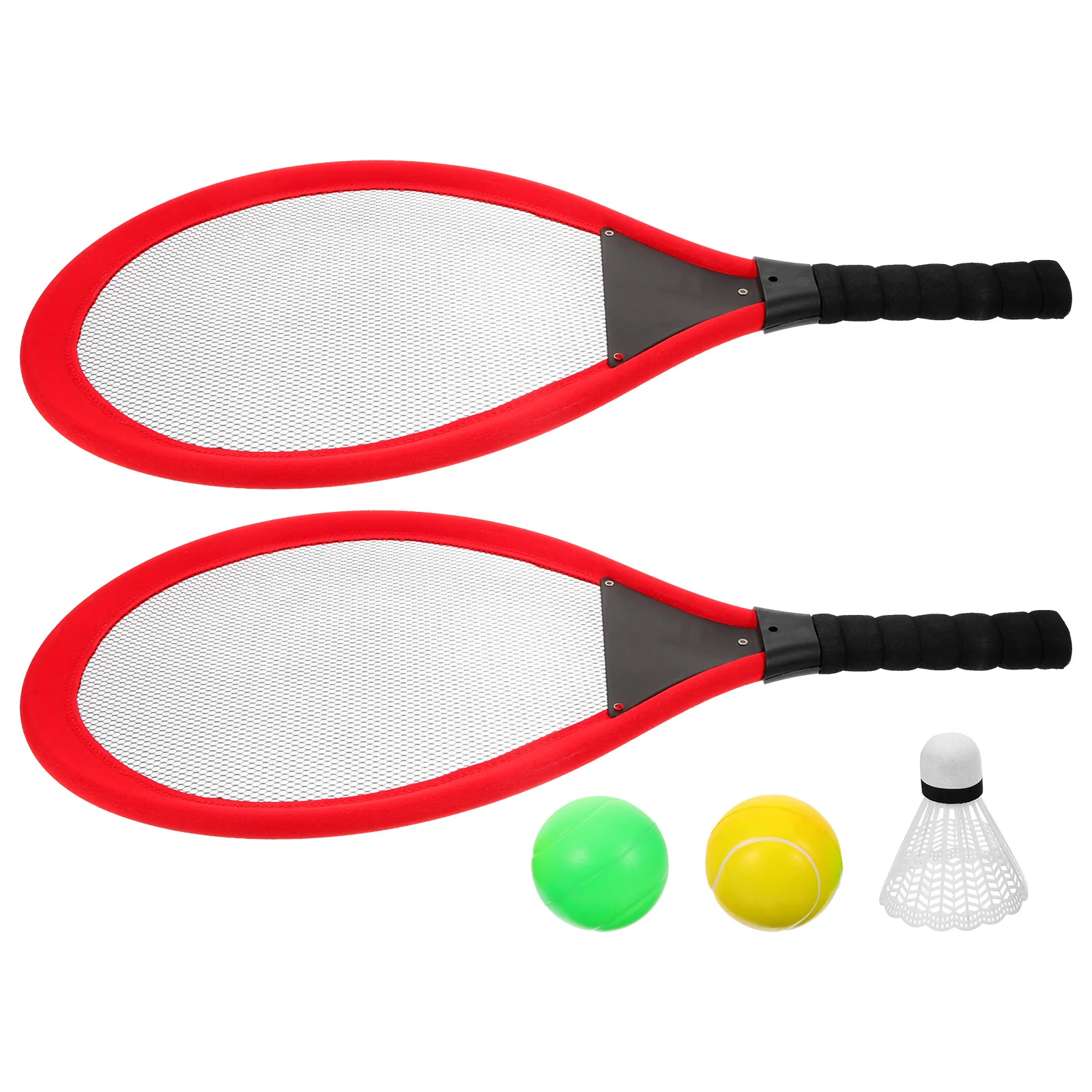 

Ракетка для тенниса для спорта на открытом воздухе, пластиковая игрушка (две красные упаковки), ракетка для бадминтона, Набор для игры в бадминтон, Детская сетка для ракеток