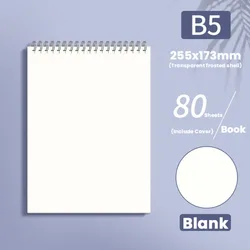 Premium Spiral - Bound Notebook with Versatile Page Options and Flip - Over Design (B5 Blank)