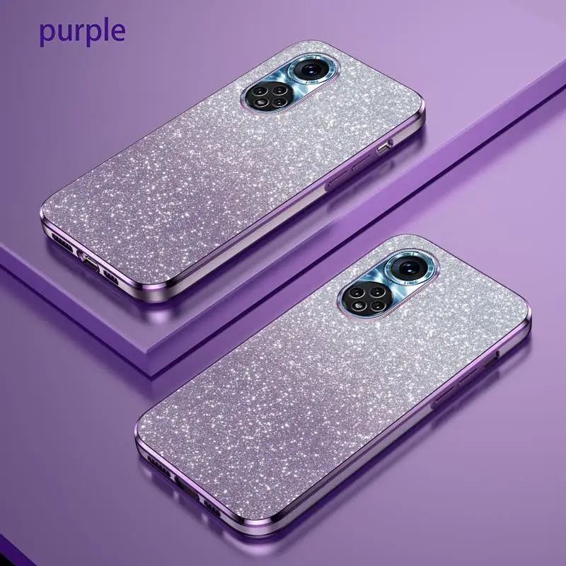 Lux Gradient Glitter Plating Case – Elegant Silicone Back Cover
