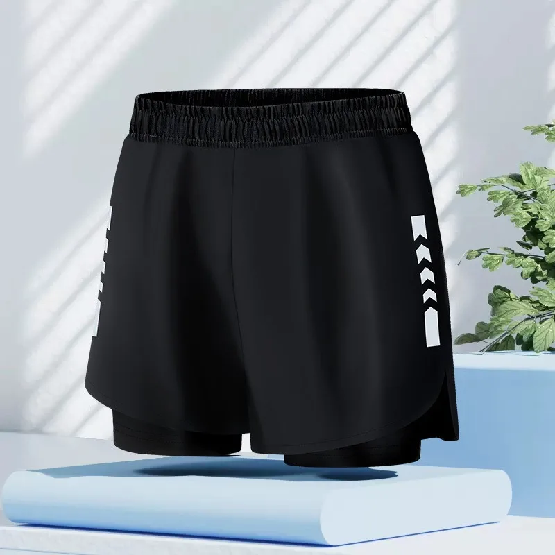 Anti-embarrassment Swimming Trunks For Men Quick Dry Summer Shorts Outdoor Casual Double Layer Breathe Pants 3pcs Swim Equitment