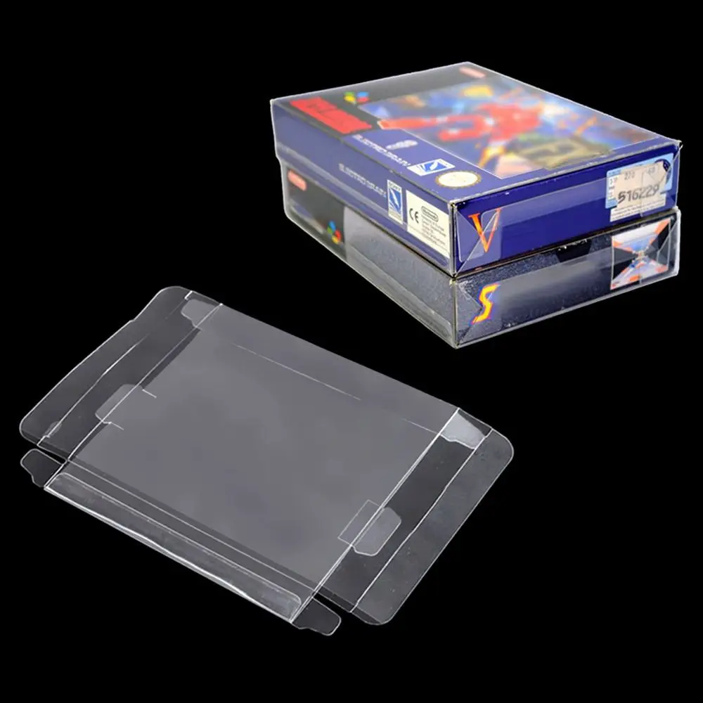 닌텐도 N64 SNES 게임용 투명 케이스 슬리브 보호대, 카트리지 박스 보호대, 5 개 세트