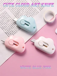 Cute Cloud Mini Portable Utility Knife Paper Cutter Cutting Paper Razor Blade Office Stationery Cutting Supplies