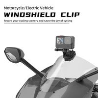 Motorcycle Windshield Mounting Clamp Aluminum Mount For GoPro Hero 12 11 10 9 Insta360 X3 DJI Action 3 Action Camera Accessories 1