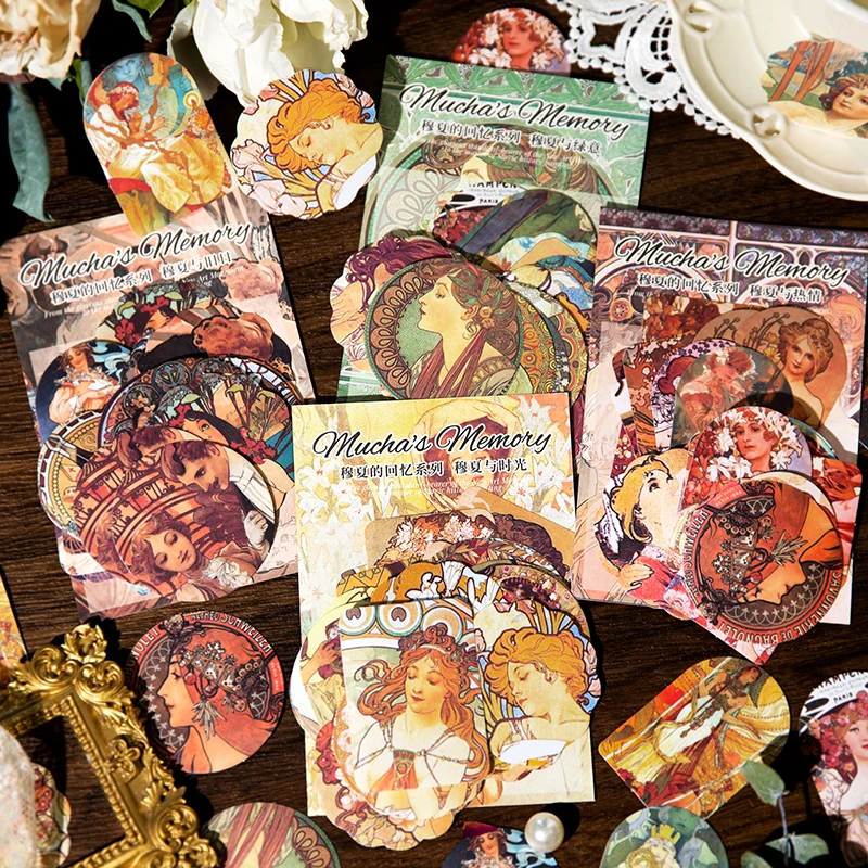 

8SETS/LOT Memories of Mu Xia series markers photo album decoration Self-adhesive adhesive sticker