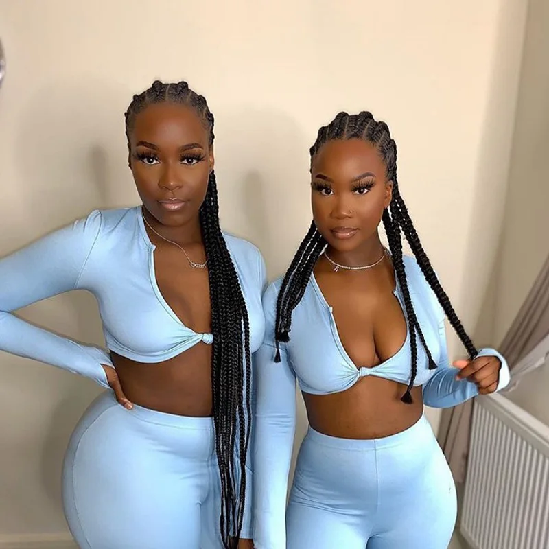 Sleek Winter Knitted Ensemble for Women Sweater Hoodie Set - Image 6