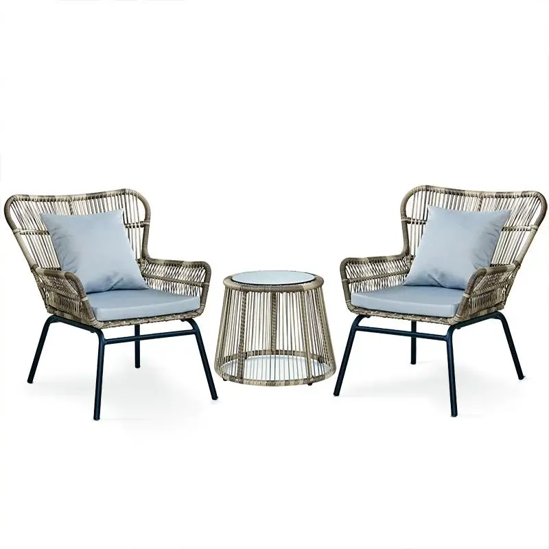 Living Room Patio Garden Chair Rattan Camping Beach Outdoor Dining Chairs Lawn Balcony Chaise Jardin Garden Furniture WK50GC