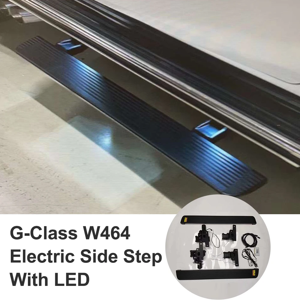 LED Electric side pedals For G Class W465 W464 y-Electric Side Step With LED Running Board With For G Wagen G500 G63