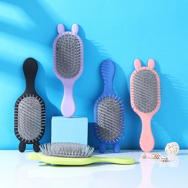 Cute Rabbit Ear Air Cushion Anti-Screw Pettine Districante Cose Fashion Massage Activity Gym Spazzola Per Capelli Ricci Strumenti Per L'Assistenza San