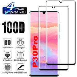 Premium HD Curved Tempered Glass Screen Protector with Four - Side Adhesive and 9H Hardness - 2 Pieces (For P30 Pro)