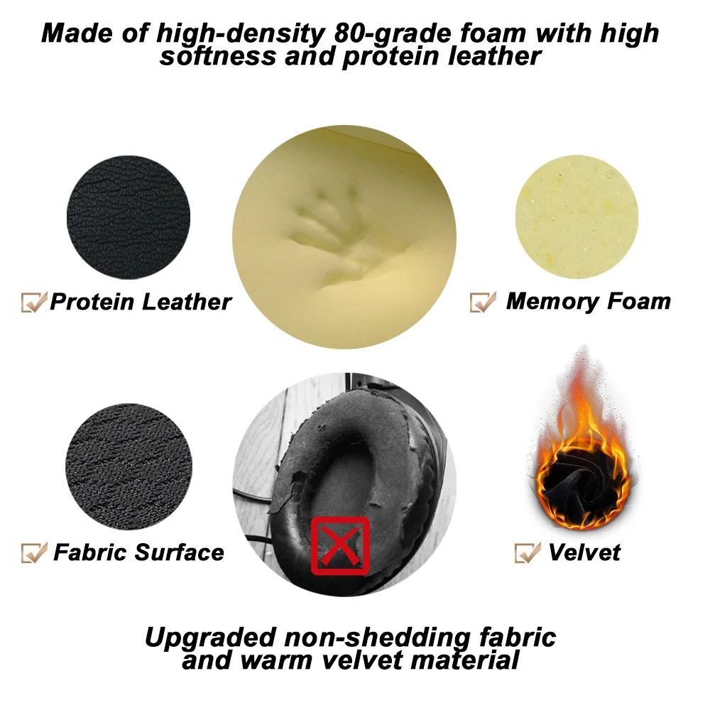 Earphone pads For Havit H2002D/E H2008D VOROTEX replacement Earpads headphones Earmuffs Mesh cloth Memory Covers Sponge Protein