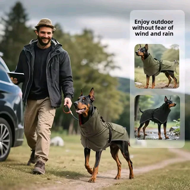 Large Dog Pet Windbreaker Dog Raincoat Pet Stormcoat Waterproof Outdoor Pet Outdoor Waterproof Clothes Pets Raincoat Accessories 3